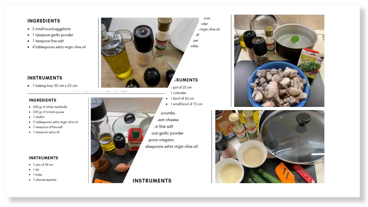 Italian recipes ingredients and tools